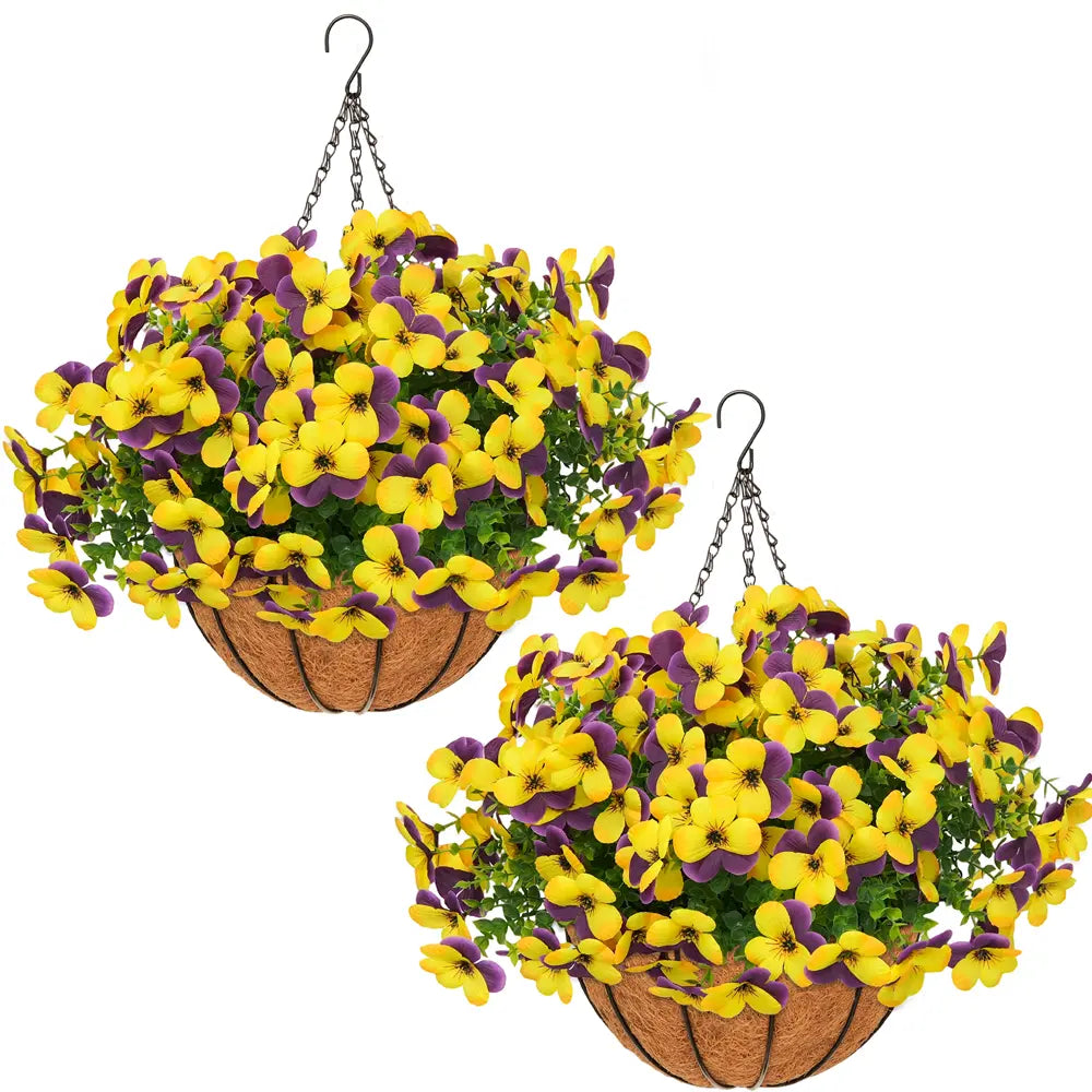 🌺🌺Artificial Silk Spring Flowers Hanging Basket for Outdoor Indoor