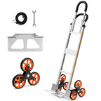 Stair Climbing Cart – 260 lb Capacity, Foldable with Telescoping Handle & 6 Mute Wheels