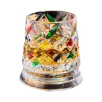 Rotating Crystal Whiskey Glass – Hand-Painted Star Base 🥃✨