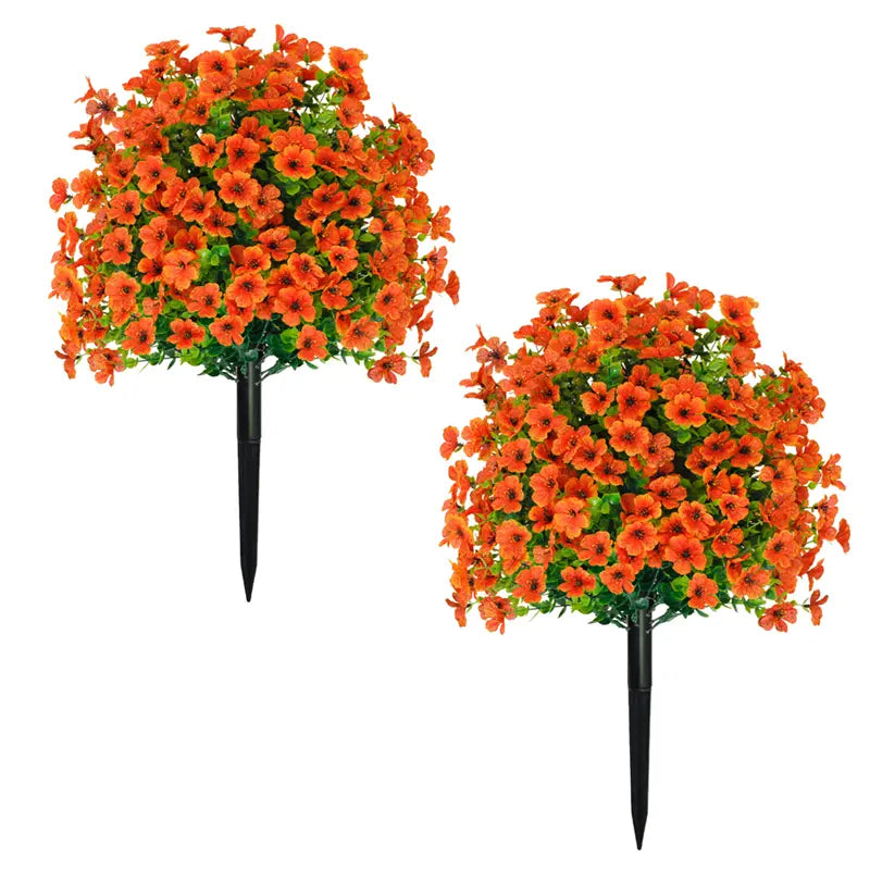 🌺🔥Elegant Artificial Violet Rose Bushes – Ever-Blooming Beauty for Your Outdoor Space