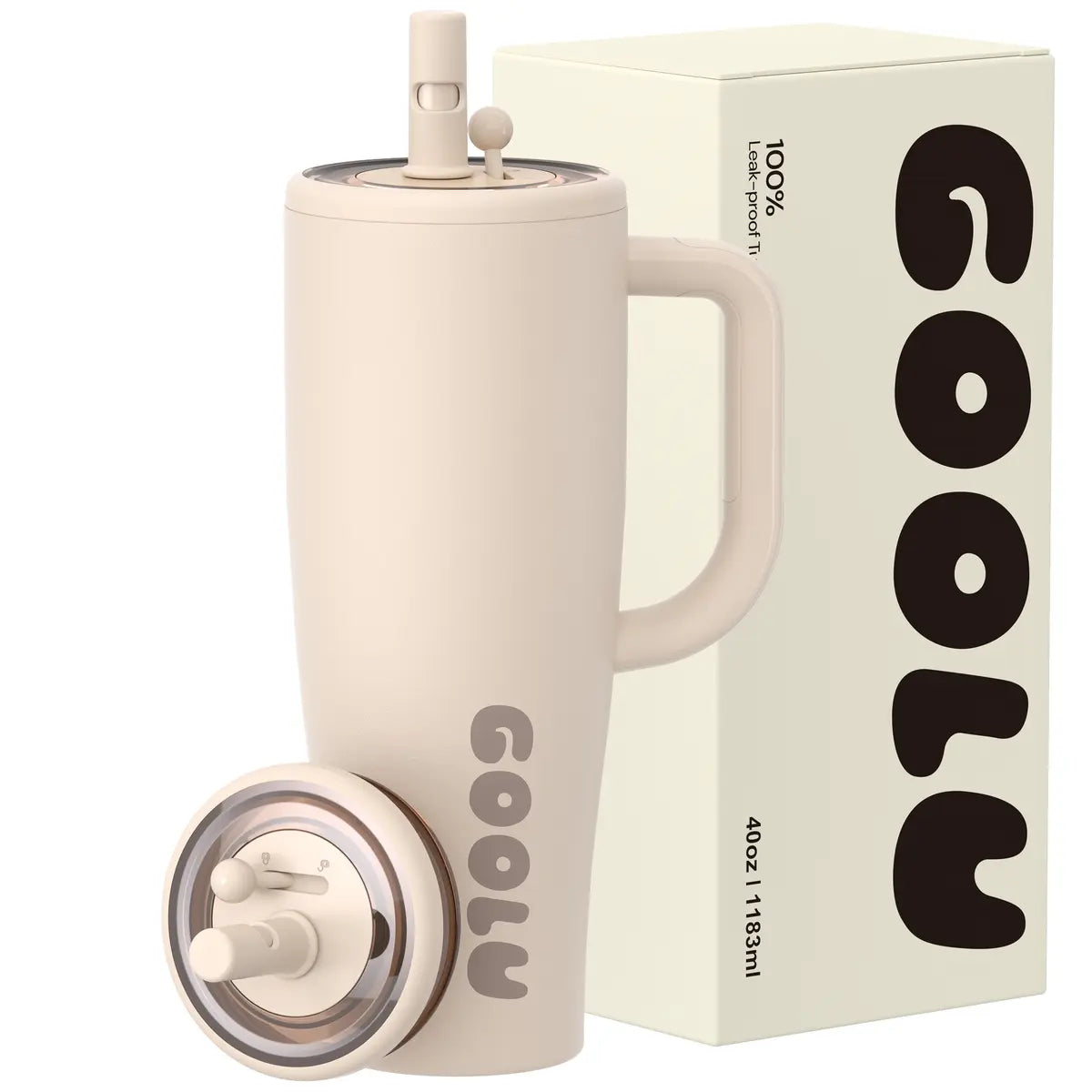 32/40oz Stainless Steel Insulated Cup | Anti-Slip Handle & Leakproof Design