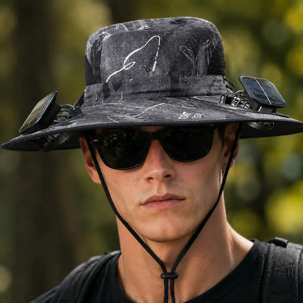 Solar Cooling Hat with Dual Fans – Wide Brim & USB Rechargeable 🌞🧢