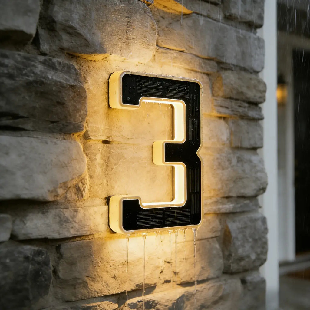 6.7" Solar‑Powered LED House Numbers – Waterproof, Self‑Illuminating 🏡✨