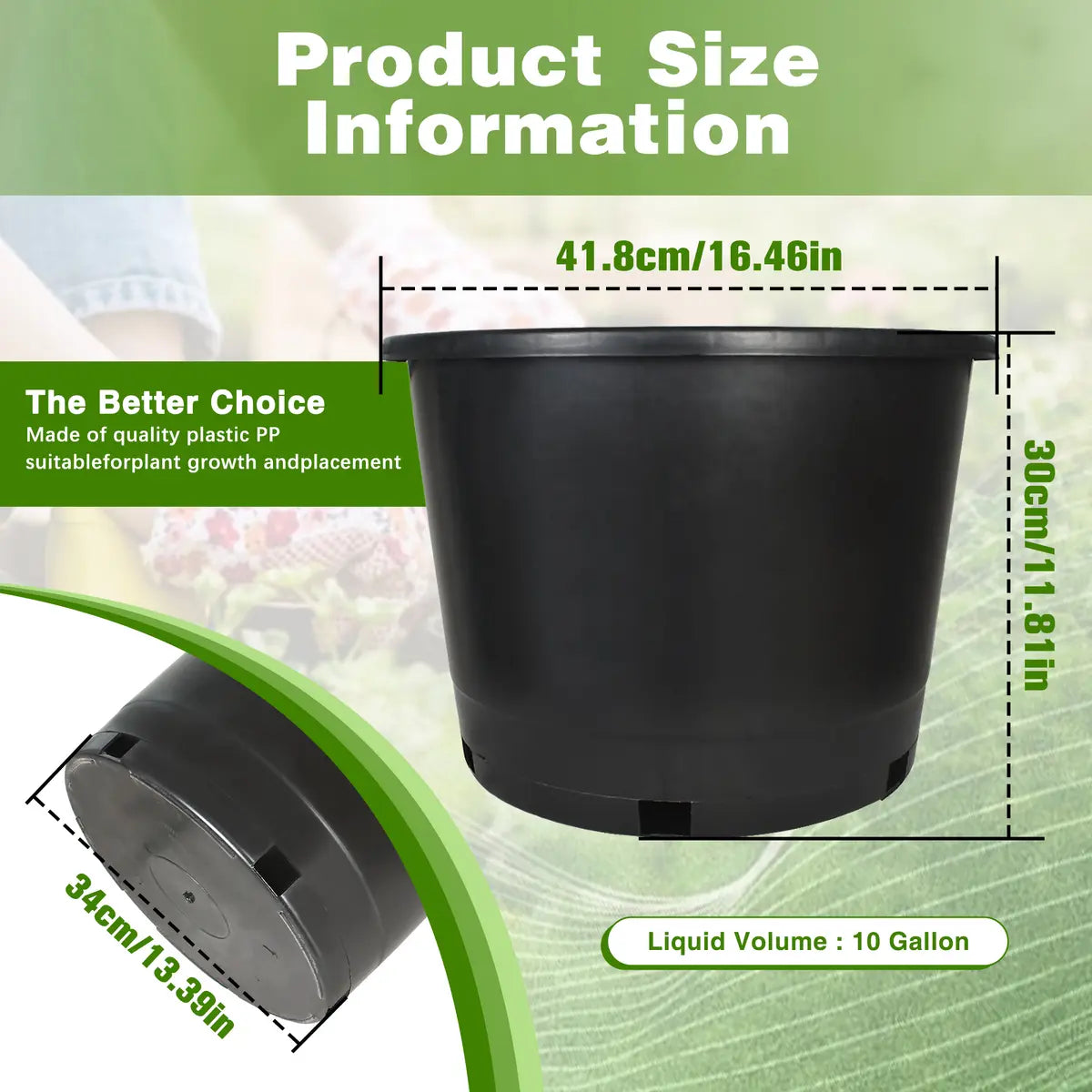 Injection-Molded Nursery Pots – Durable &Weatherproof 🪴⚫