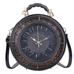 Steampunk Clock Crossbody Purse – Retro Vintage Shoulder Bag