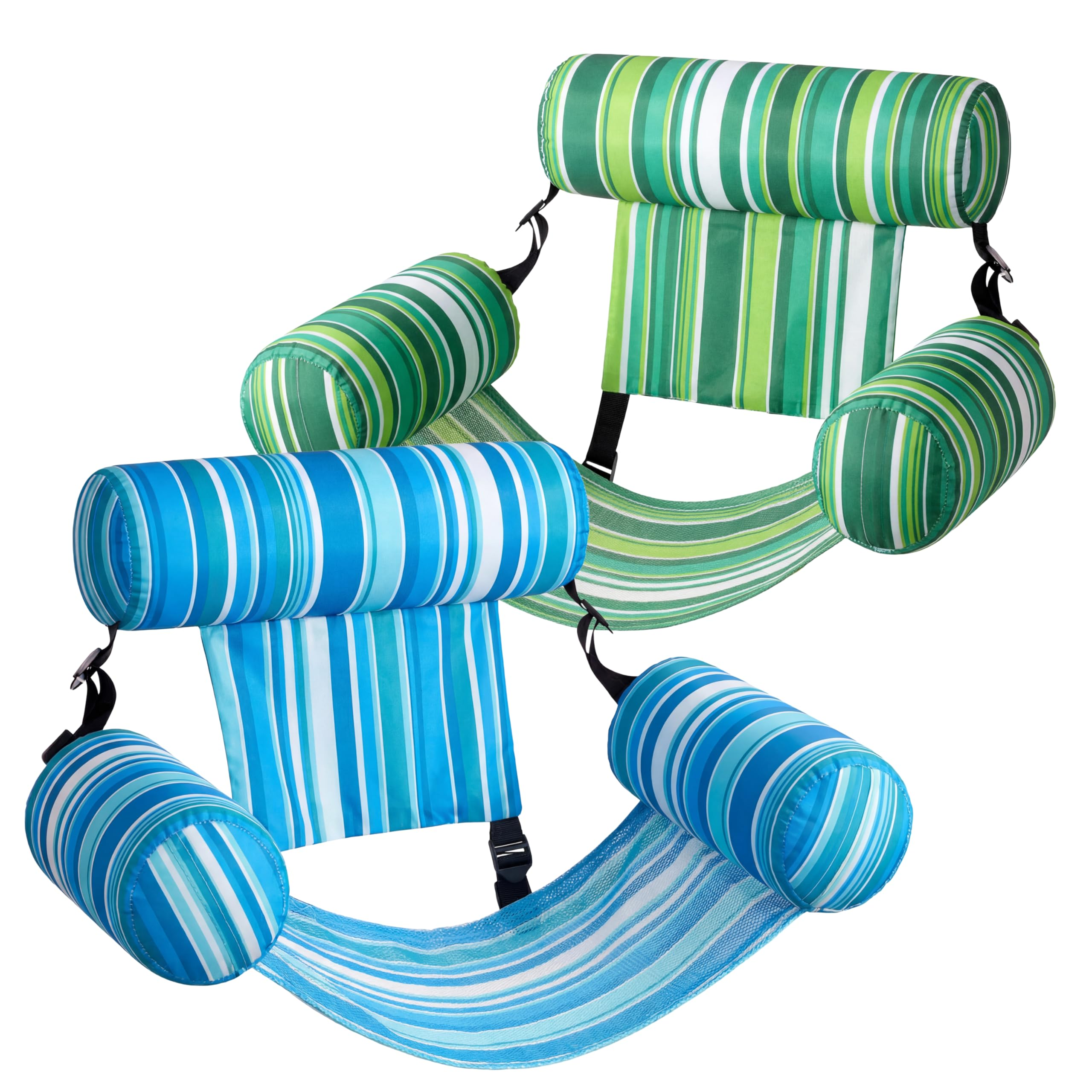 2-Pack Adult Pool Float Chairs – Inflatable Loungers with Mesh Seat 🏖️