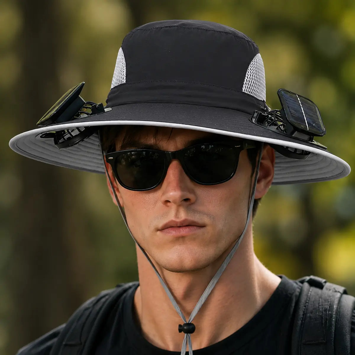 Solar Cooling Hat with Dual Fans – Wide Brim & USB Rechargeable 🌞🧢