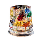 Rotating Crystal Whiskey Glass – Hand-Painted Star Base 🥃✨