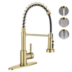 Brushed Nickel Pull-Down Kitchen Faucet – Single Handle, Compact Design
