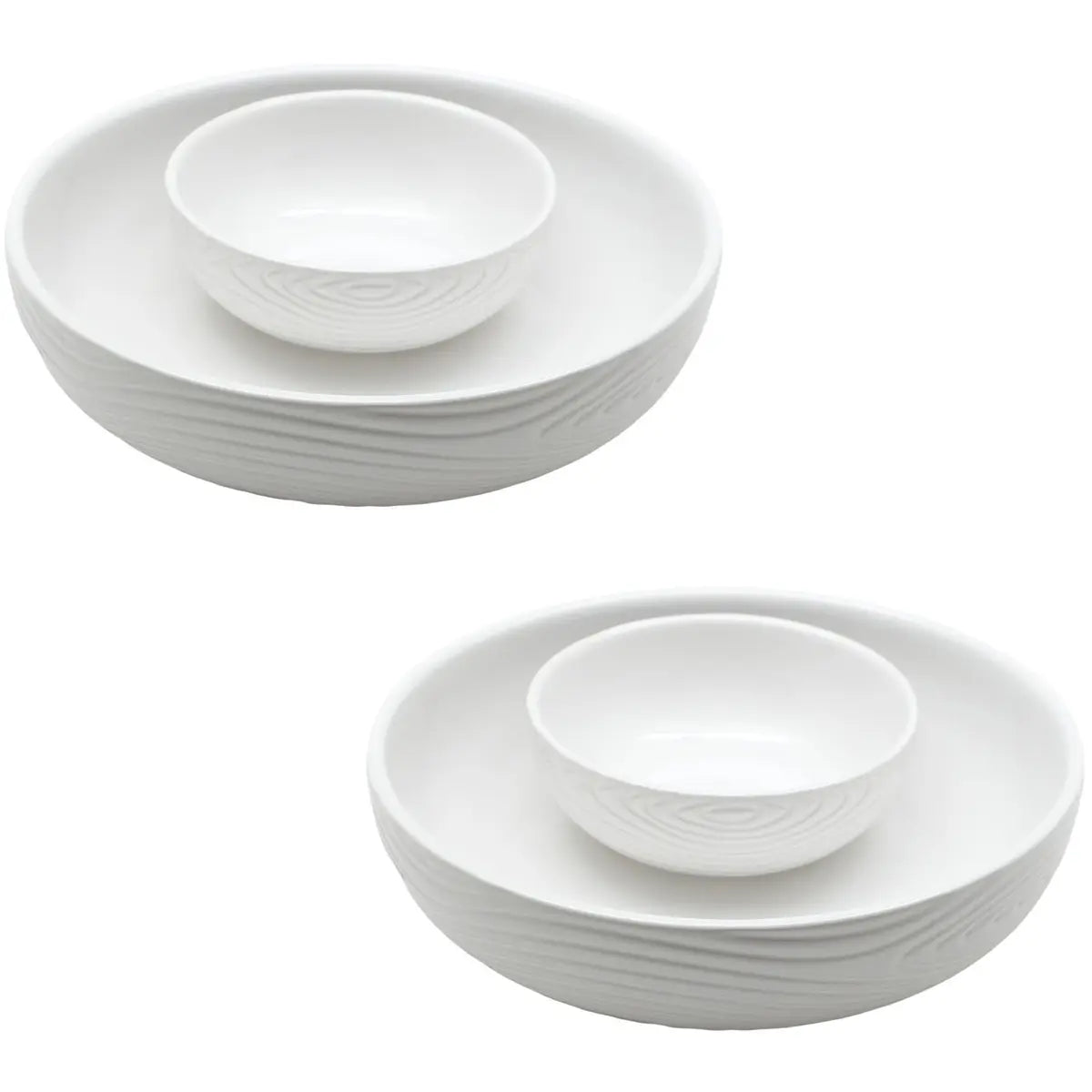 Set of 2 Personal Snack Tray/Chip and Dip Bowl