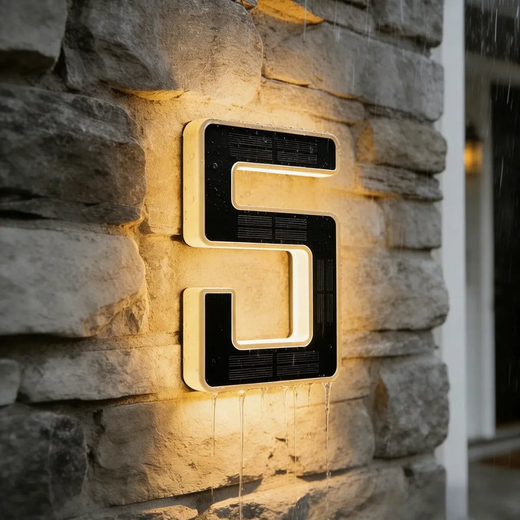 6.7" Solar‑Powered LED House Numbers – Waterproof, Self‑Illuminating 🏡✨