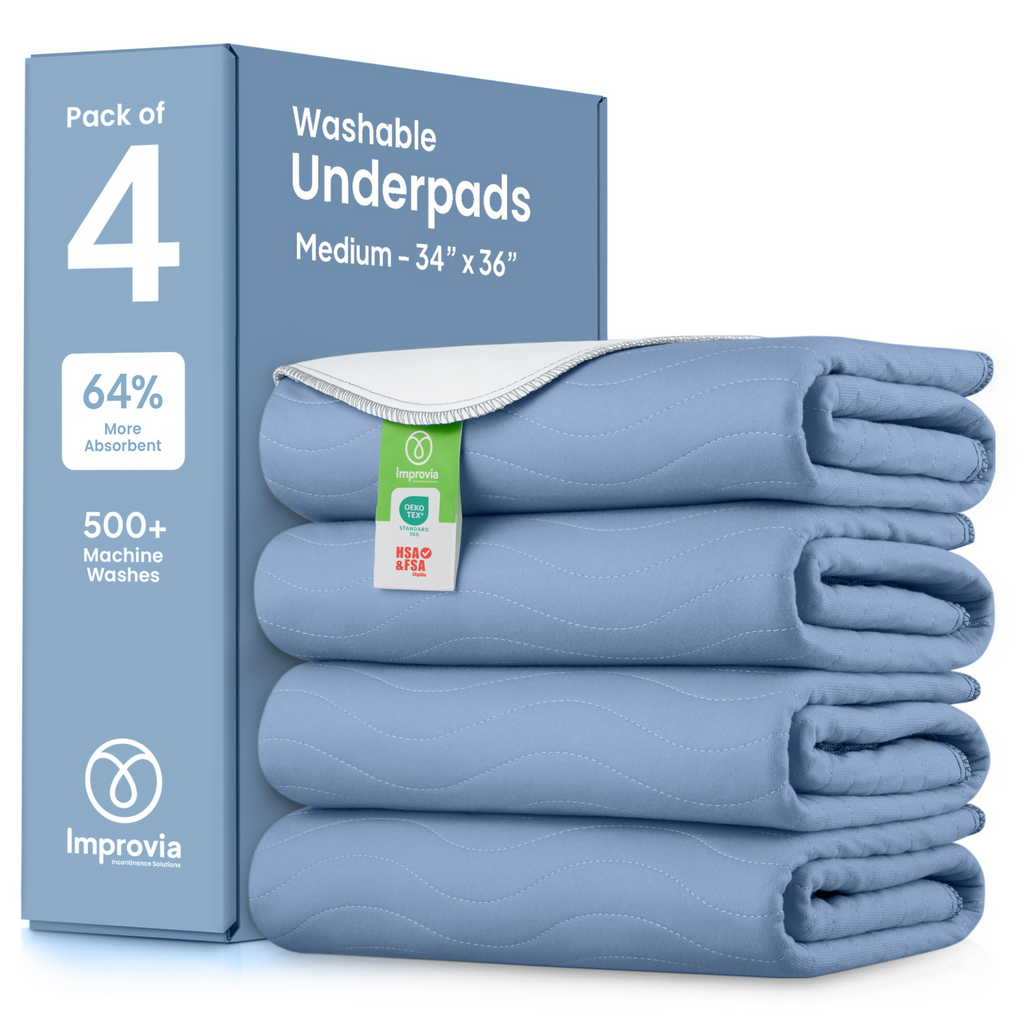 🛏️Washable Underpads – 4&8&12 Pack Heavy Absorbency Reusable Pads