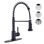 Brushed Nickel Pull-Down Kitchen Faucet – Single Handle, Compact Design