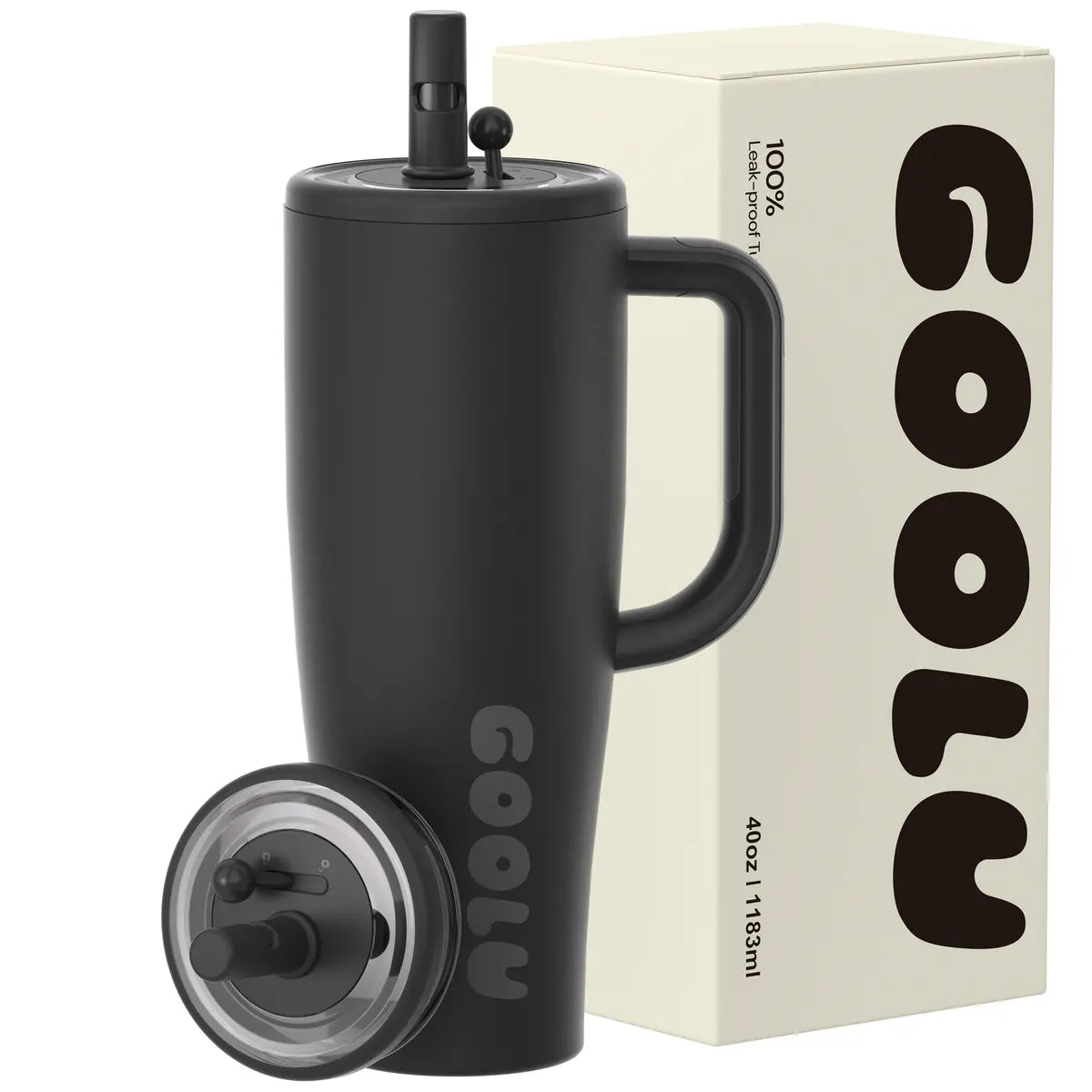 32/40oz Stainless Steel Insulated Cup | Anti-Slip Handle & Leakproof Design