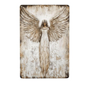 Vintage Angel Wall Art – Distressed Metal Silhouette, Weatherproof 🕊️🕯️