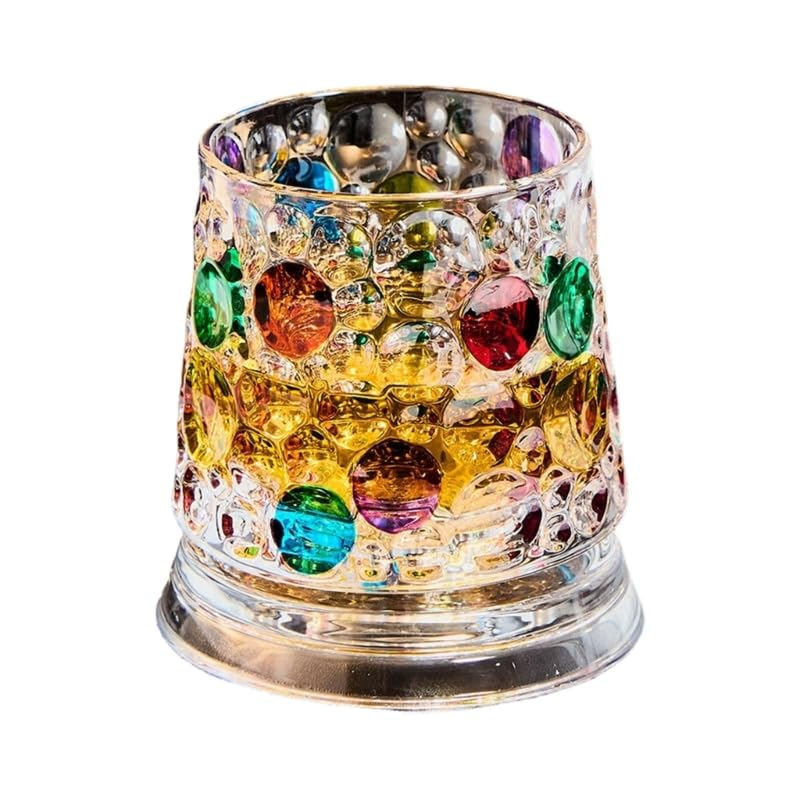 Rotating Crystal Whiskey Glass – Hand-Painted Star Base 🥃✨