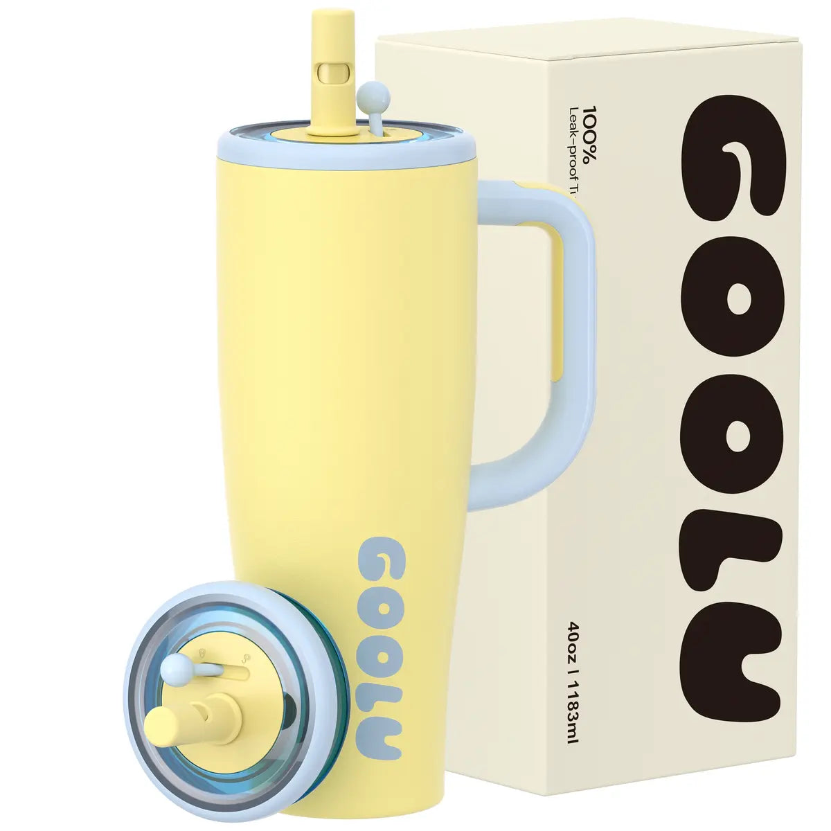 32/40oz Stainless Steel Insulated Cup | Anti-Slip Handle & Leakproof Design