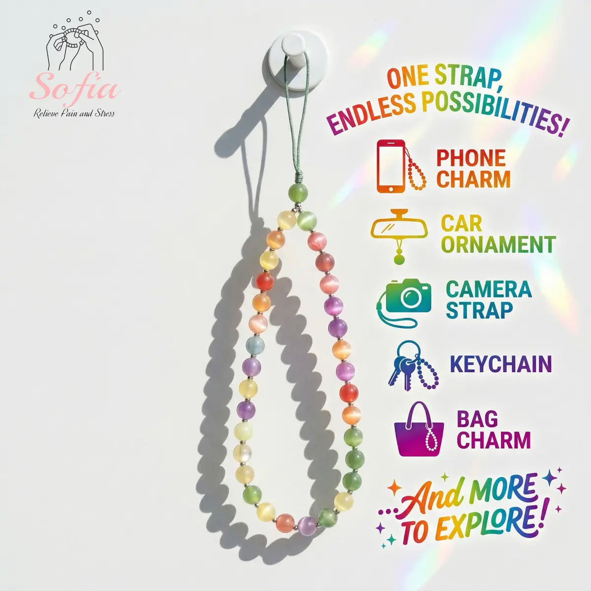 Magic Sun Choker – UV-Reactive Rainbow Beads for Indoor &amp; Outdoor Wear 🌞📿