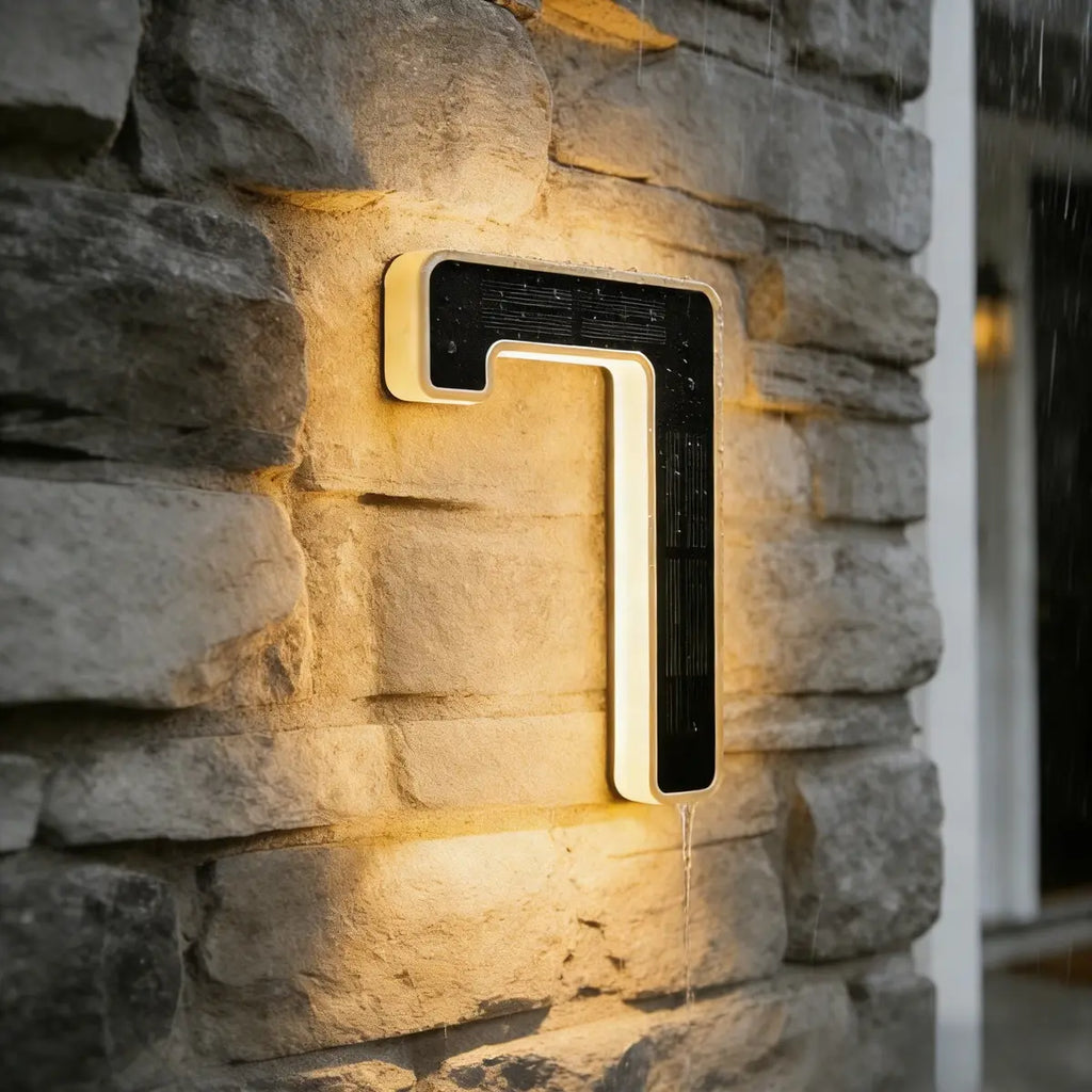 6.7" Solar‑Powered LED House Numbers – Waterproof, Self‑Illuminating 🏡✨