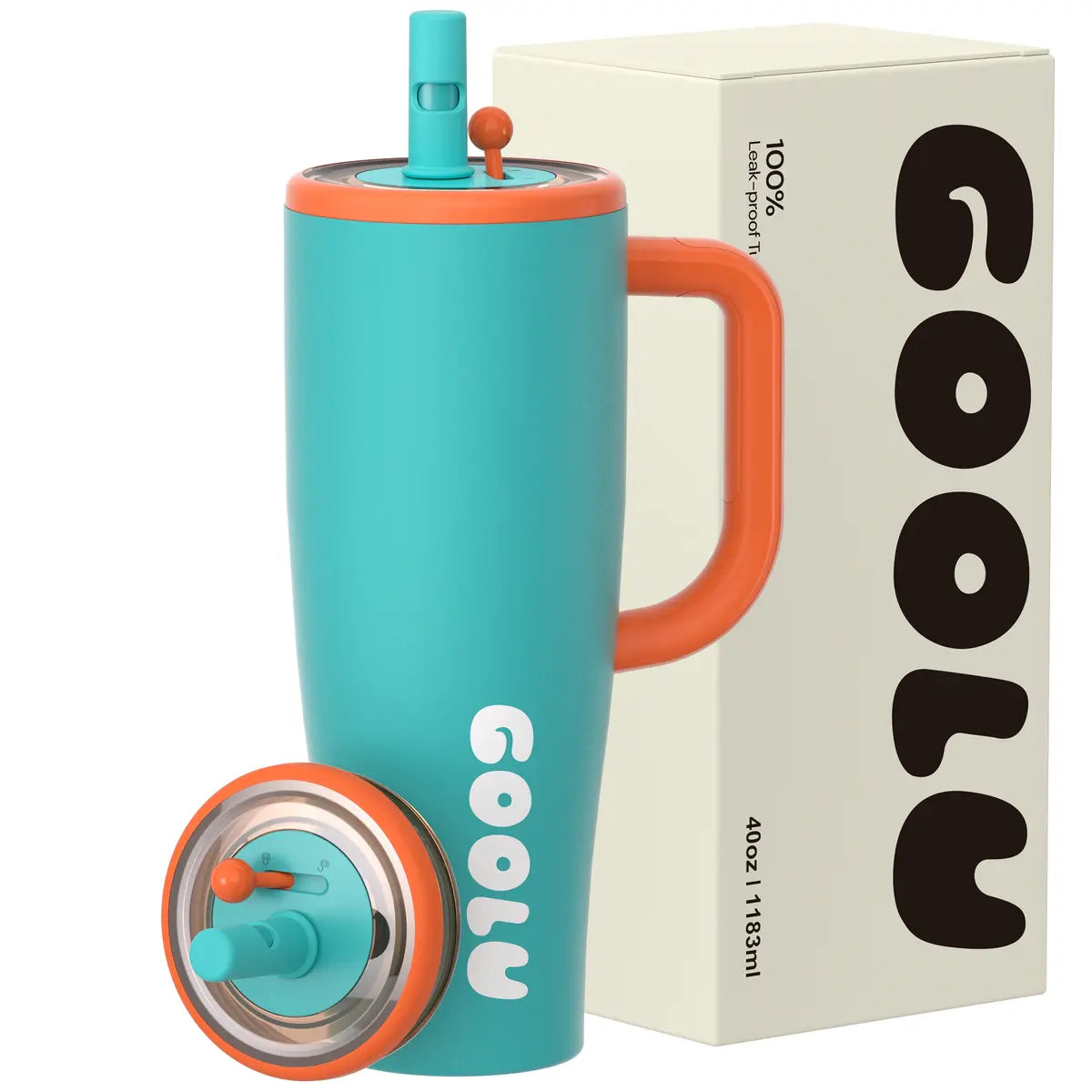 32/40oz Stainless Steel Insulated Cup | Anti-Slip Handle & Leakproof Design