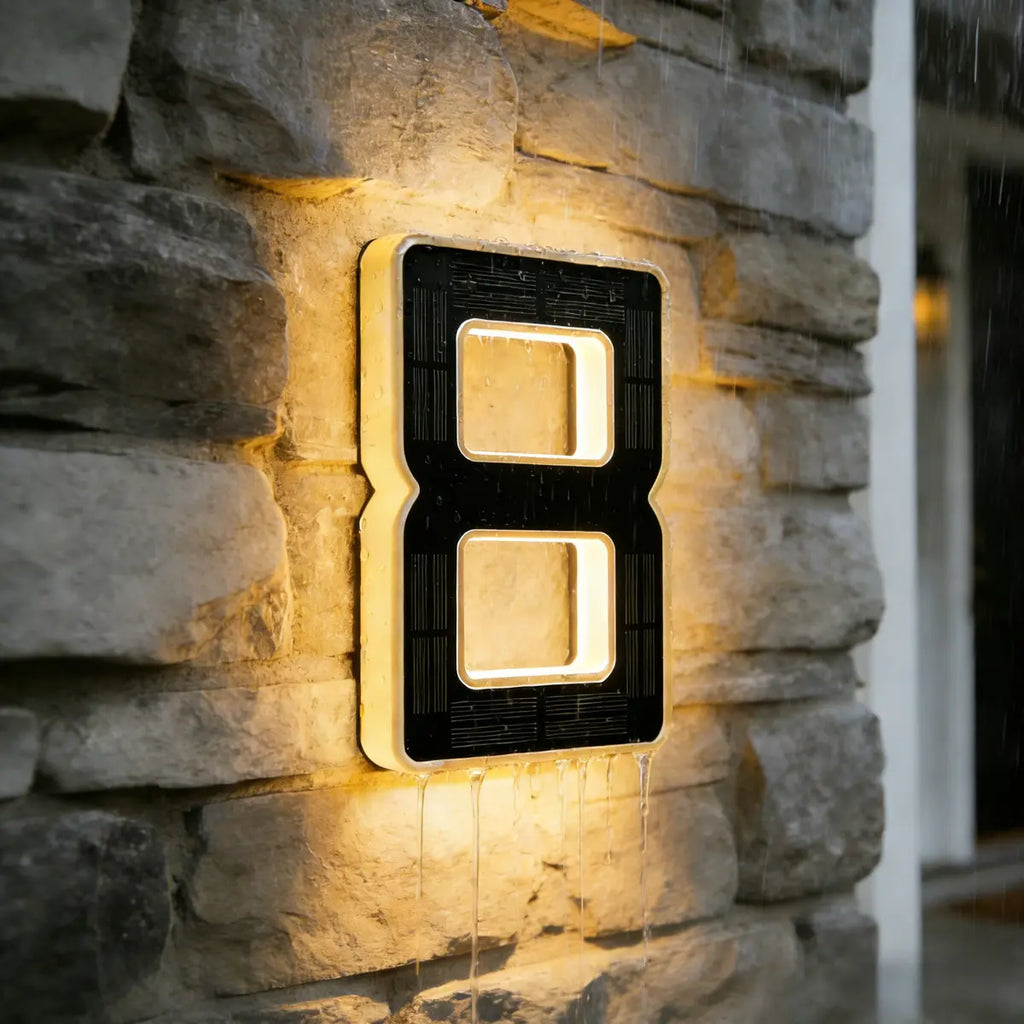 6.7" Solar‑Powered LED House Numbers – Waterproof, Self‑Illuminating 🏡✨