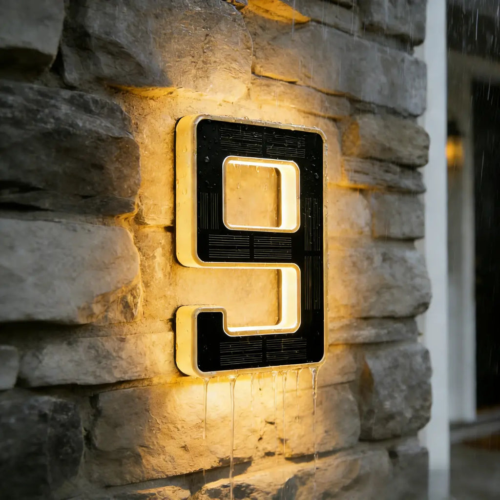 6.7" Solar‑Powered LED House Numbers – Waterproof, Self‑Illuminating 🏡✨