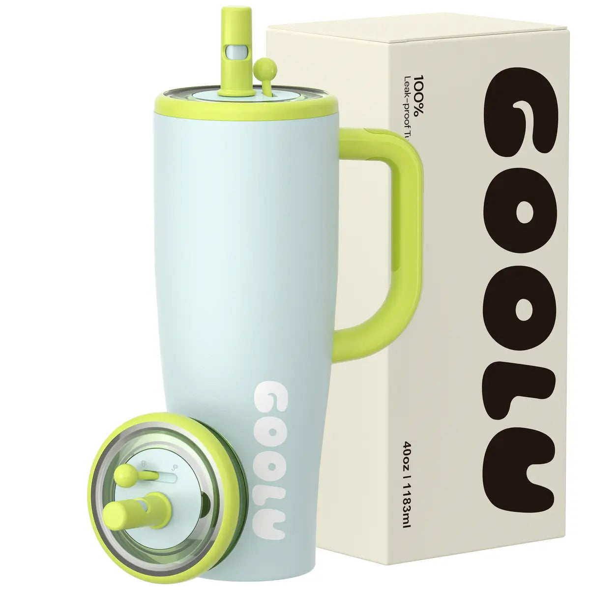 32/40oz Stainless Steel Insulated Cup | Anti-Slip Handle & Leakproof Design