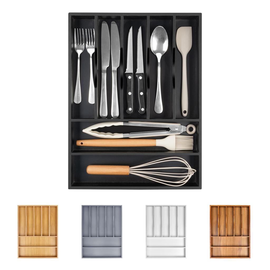 Drawer Organizer for Kitchen, Bathroom & Office – Silverware, Utensil, Makeup & Desk Storage Trays