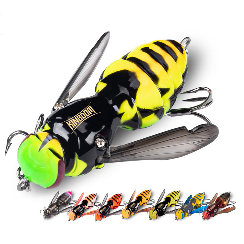 🎣Outdoor Gifts🚣Wasp Crawl Bait – Bionic Floating Fishing Lure for Bass, Carp, Pike, Saltwater & Freshwater