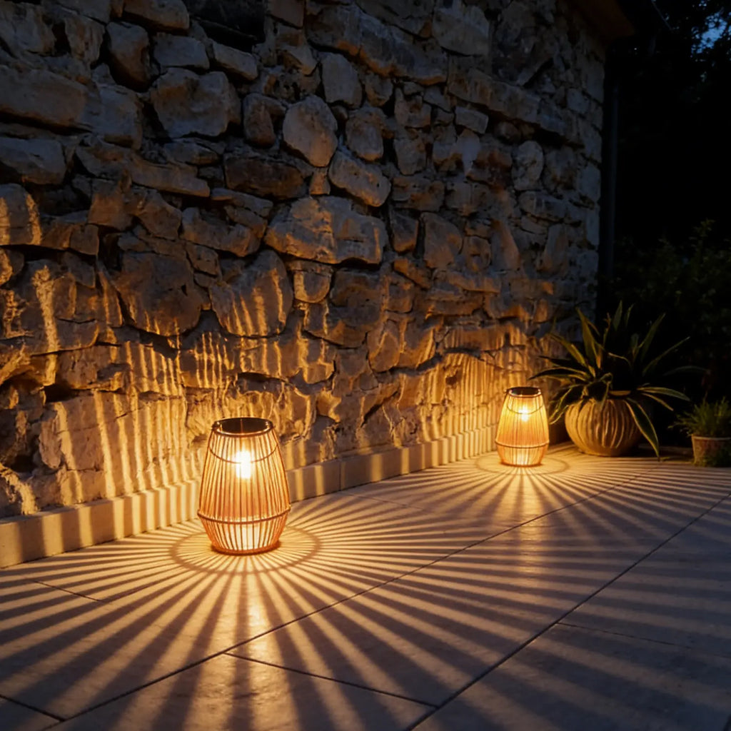 Handwoven Rattan Solar Lanterns – 2700K Warm Glow, IP65 Waterproof 🏮🌿