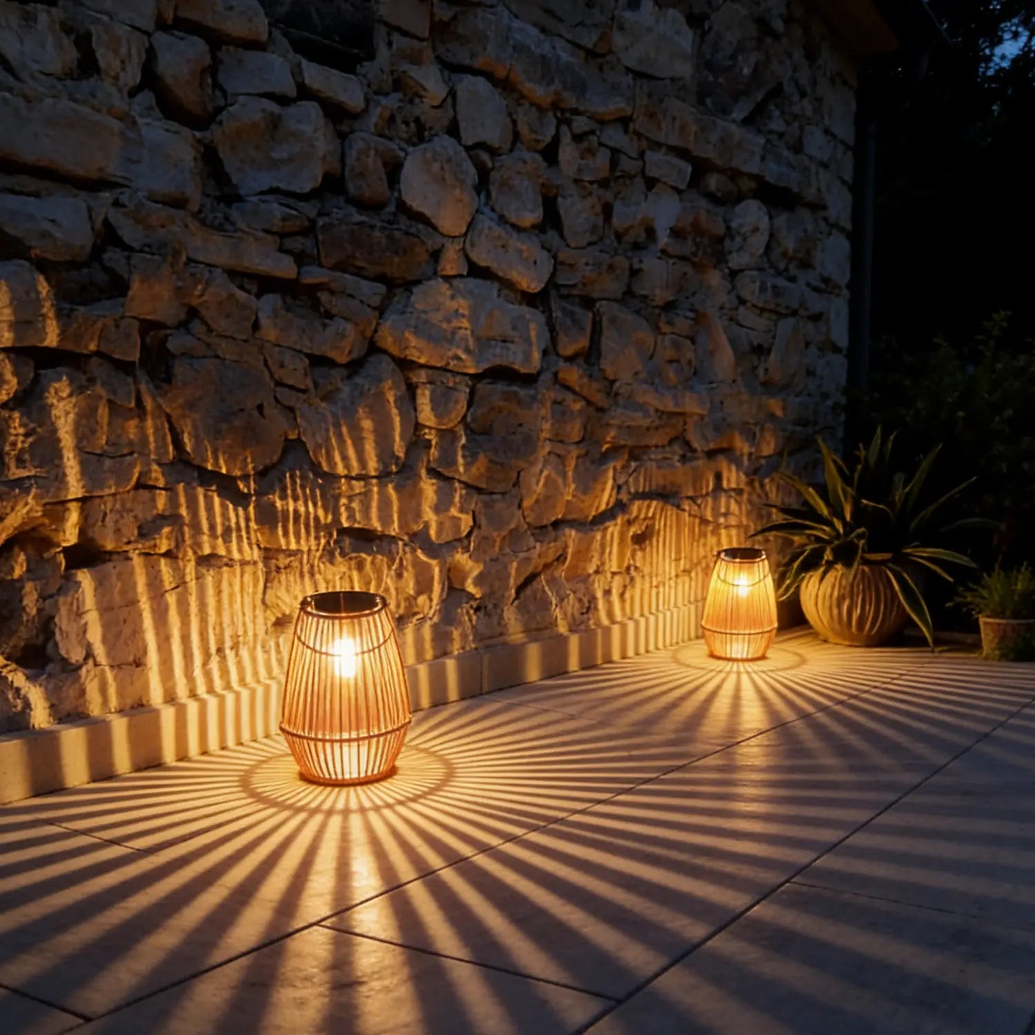Handwoven Rattan Solar Lanterns – 2700K Warm Glow, IP65 Waterproof 🏮🌿