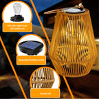 Handwoven Rattan Solar Lanterns – 2700K Warm Glow, IP65 Waterproof 🏮🌿