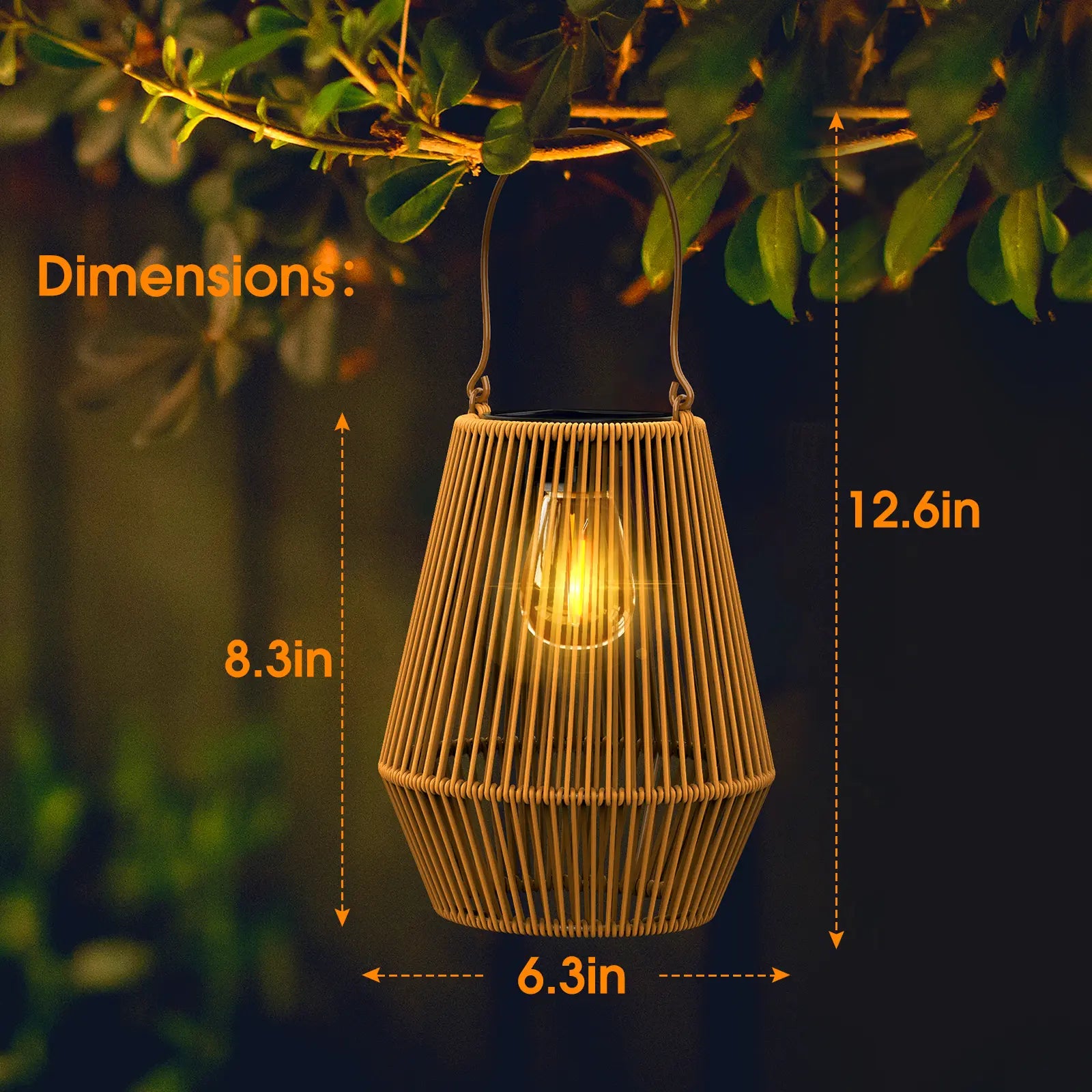 Handwoven Rattan Solar Lanterns – 2700K Warm Glow, IP65 Waterproof 🏮🌿