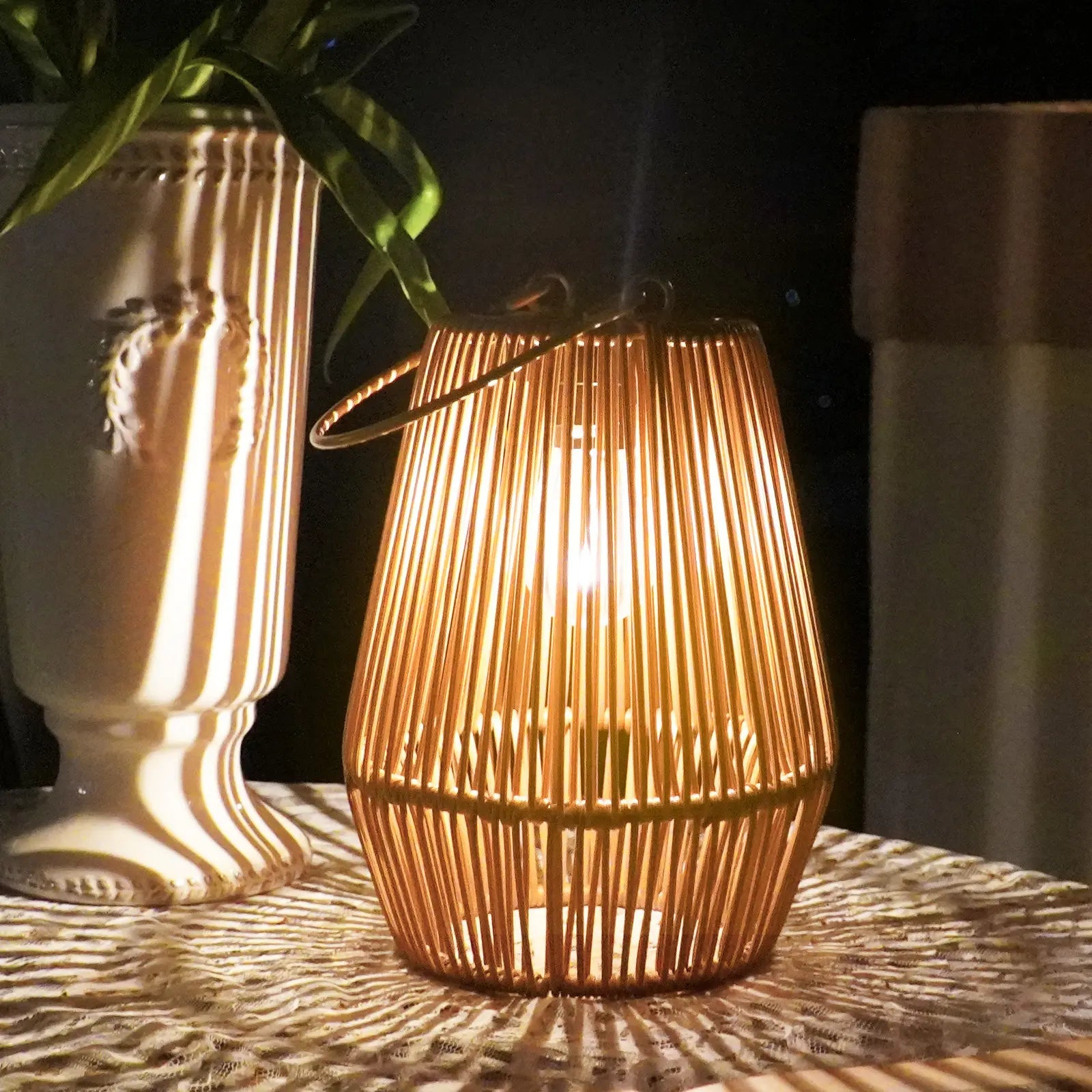 Handwoven Rattan Solar Lanterns – 2700K Warm Glow, IP65 Waterproof 🏮🌿