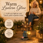 Highland Cow Garden Lantern Statue – Solar-Powered Farmhouse Welcome 🐄🏡