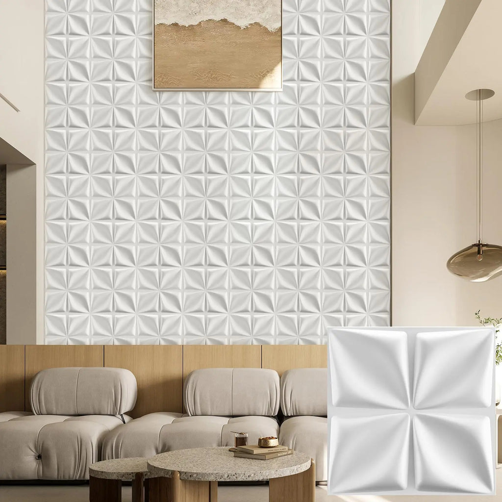 3D PVC Wall Panels – Diamond Texture Peel &Stick Tiles  ✨🧱