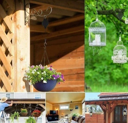 Retractable Pulley Plant Hanger – Easy Lift for 10kg Baskets 🌿🪂