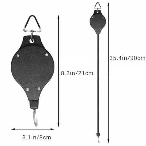 Retractable Pulley Plant Hanger – Easy Lift for 10kg Baskets 🌿🪂