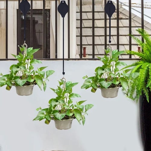 Retractable Pulley Plant Hanger – Easy Lift for 10kg Baskets 🌿🪂