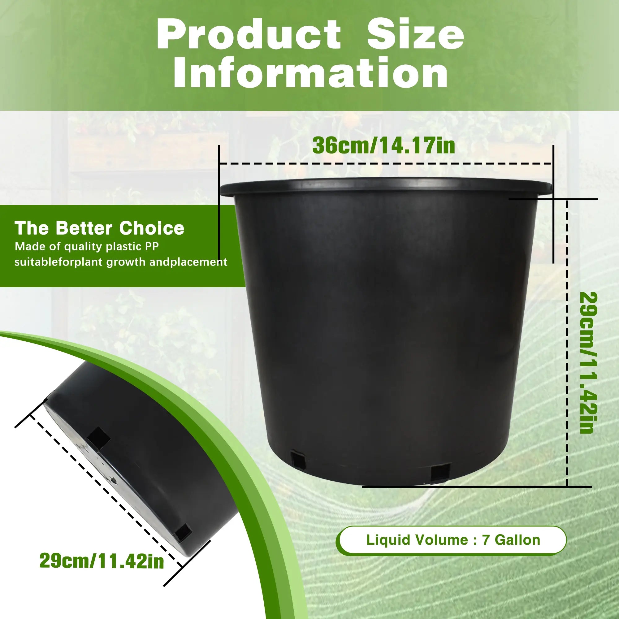 Injection-Molded Nursery Pots – Durable &Weatherproof 🪴⚫