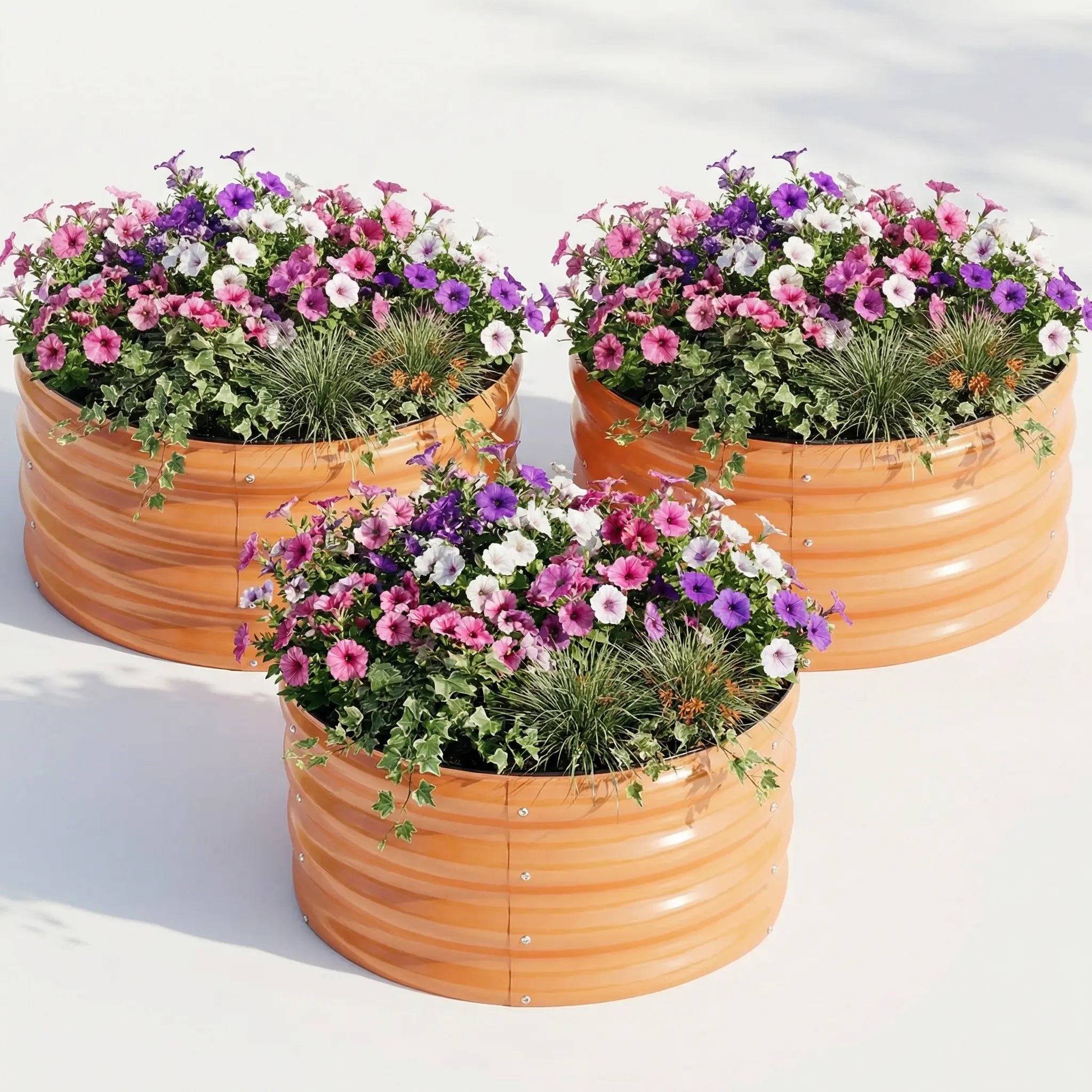 Galvanized Raised Garden Bed – Round Metal Planter Box for Vegetables, Flowers & Fruits