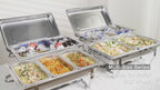 9QT Chafing Dish Set – Foldable Stainless Steel Buffet Warmer with Full or Multi-Size Pans